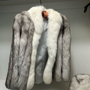 Arctic silver Fox Fur Jacket women’s M